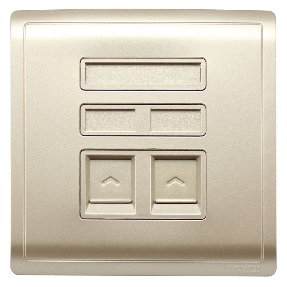 施耐德电气丰尚系列带保护门单联电话+超五类信息插座
